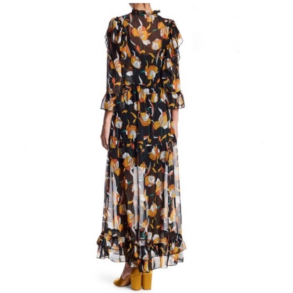 English Factory - Ruffle Long Sleeve Maxi Dress - Picture 2 of 6